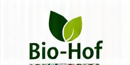Logo von 'Bio-Hof Hamburg', ein stilisiertes, grünes Blatt kombiniert mit einem schlichten, modernen Schriftzug, das Frische und lokale Bio-Produktion symbolisiert.