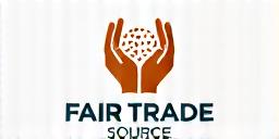 Logo von 'Fair Trade Source', ein stilisiertes Symbol, das zwei ineinandergreifende Hände oder ein globales Netzwerk darstellt, um fairen Handel und internationale Beschaffung zu symbolisieren.