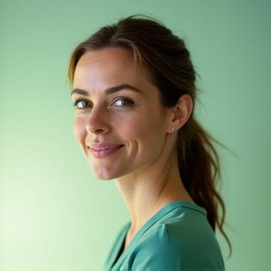 Porträt von Lisa Hoffmann in entspannter Pose
