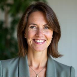 Porträt von Lisa Hoffmann, einer Psychologin und Achtsamkeitsexpertin.
